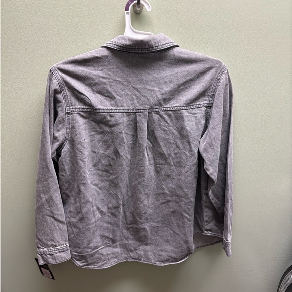 Gray Jean Button-Up Shirt - Picture 2 of 6